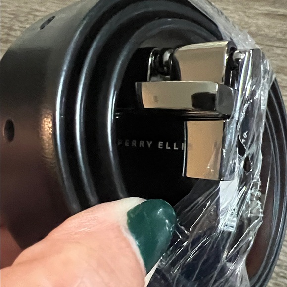 🐬NWT Perry ELLIS Size 32 Black  belt - Picture 6 of 7